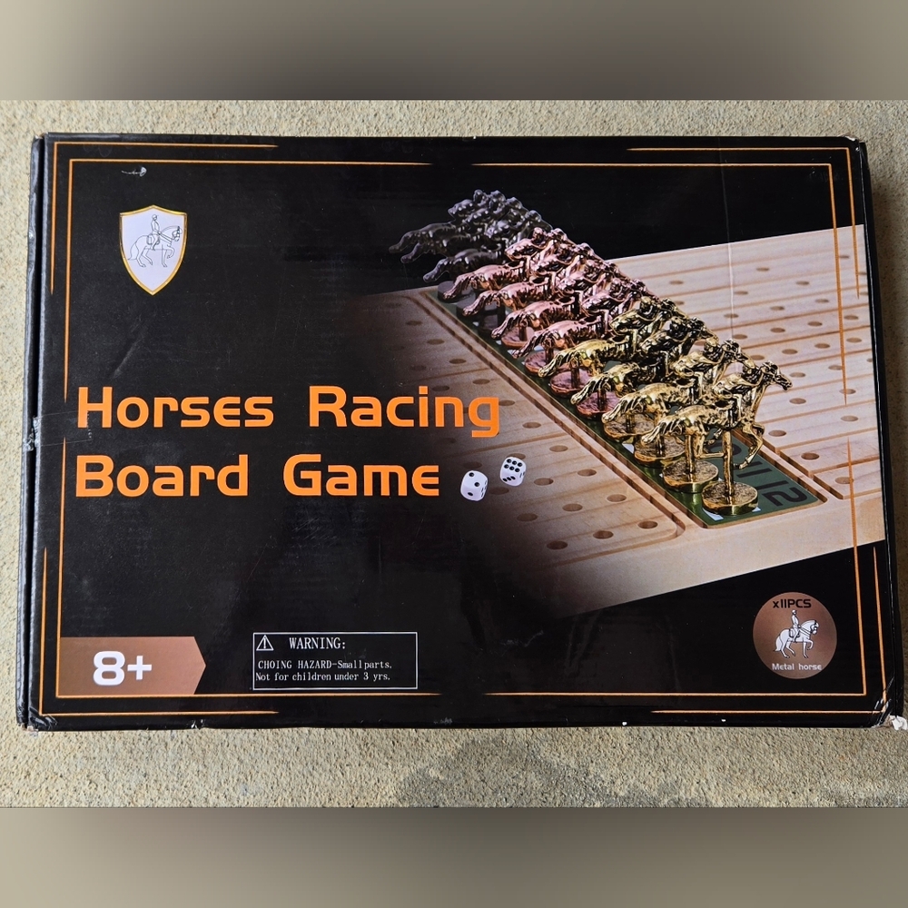 Horse Racing Board Game NIB *Metal Pieces